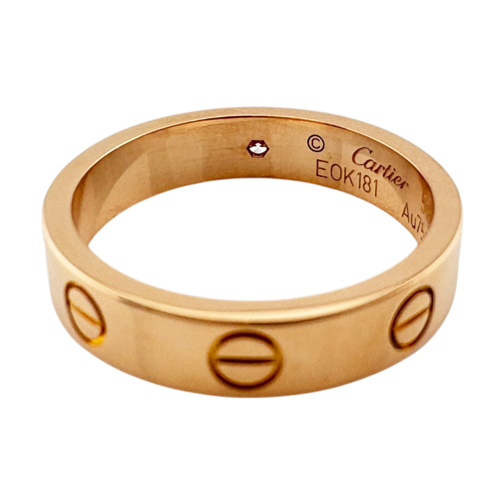 CARTIER 18k Gold Diamond Love Ring - Picture 5 of 6